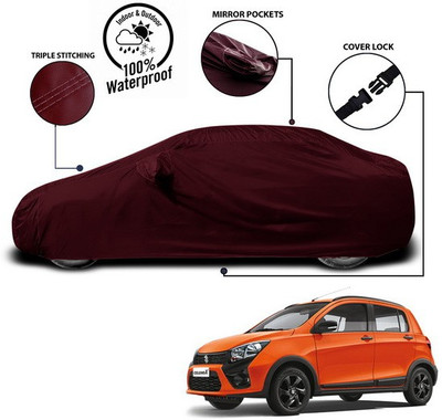 ANTHUB Car Cover For Maruti Suzuki Celerio X (With Mirror Pockets)(Red)