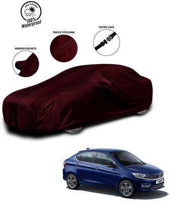 ANTHUB Car Cover For Tata Tigor (With Mirror Pockets)(Red)