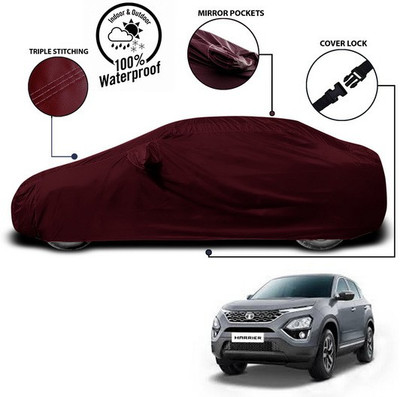 ANTHUB Car Cover For Tata Harrier (With Mirror Pockets)(Red)
