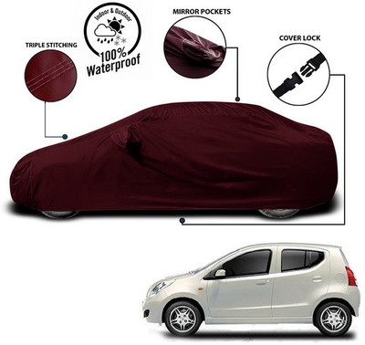 SEBONGO Car Cover For Maruti Suzuki A-Star (With Mirror Pockets)(Red)