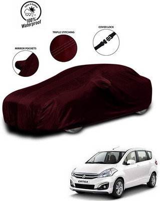 ANTHUB Car Cover For Maruti Suzuki Ertiga (With Mirror Pockets)(Red)