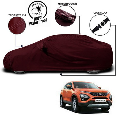 ANTHUB Car Cover For Tata Harrier (With Mirror Pockets)(Red)