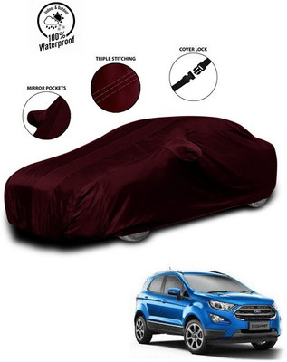 ANTHUB Car Cover For Ford Ecosport (With Mirror Pockets)(Red)