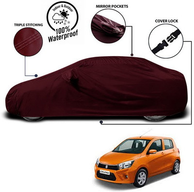 ANTHUB Car Cover For Maruti Suzuki Celerio X (With Mirror Pockets)(Red)