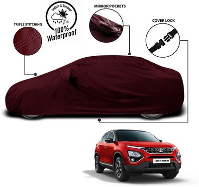 ANTHUB Car Cover For Tata Harrier (With Mirror Pockets)(Red)