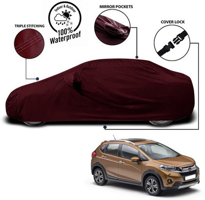 ANTHUB Car Cover For Honda WR-V (With Mirror Pockets)(Red)