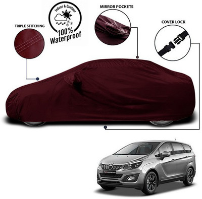 ANTHUB Car Cover For Mahindra Marazzo (With Mirror Pockets)(Red)
