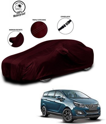 ANTHUB Car Cover For Mahindra Marazzo (With Mirror Pockets)(Red)