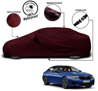 SEBONGO Car Cover For BMW M5 (With Mirror Pockets)(Red)