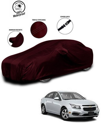 ANTHUB Car Cover For Chevrolet Cruze (With Mirror Pockets)(Red)