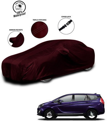 SEBONGO Car Cover For Mahindra Marazzo (With Mirror Pockets)(Red)
