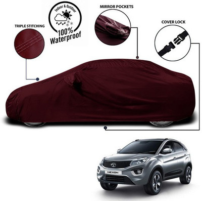 ANTHUB Car Cover For Tata Nexon (With Mirror Pockets)(Red)