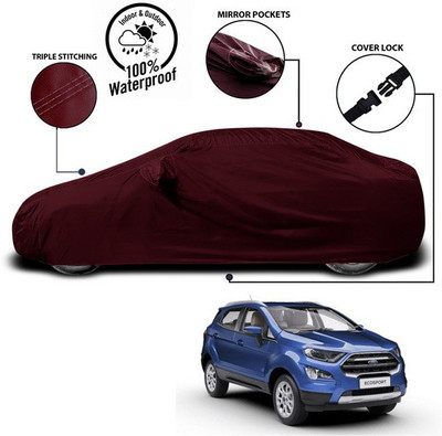 ANTHUB Car Cover For Ford Ecosport (With Mirror Pockets)(Red)