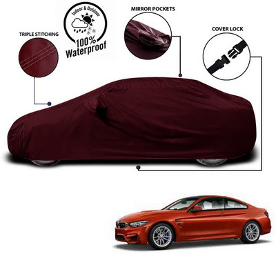 ANTHUB Car Cover For BMW M4 (With Mirror Pockets)(Red)