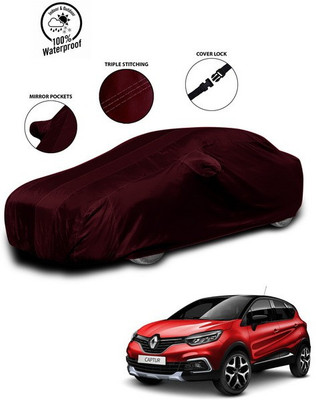 ANTHUB Car Cover For Renault Captur (With Mirror Pockets)(Red)