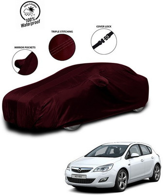 ANTHUB Car Cover For Opel Astra (With Mirror Pockets)(Red)