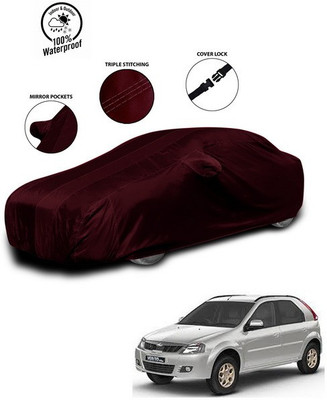 ANTHUB Car Cover For Mahindra Verito Vibe (With Mirror Pockets)(Red)
