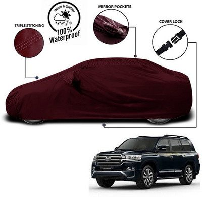 SEBONGO Car Cover For Toyota Cruiser (With Mirror Pockets)(Red)