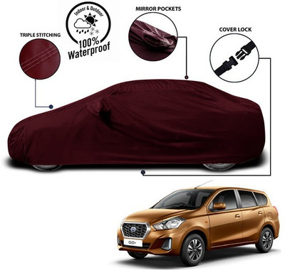 ANTHUB Car Cover For Nissan Go+ (With Mirror Pockets)(Red)