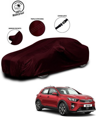 ANTHUB Car Cover For Kia QYI (With Mirror Pockets)(Red)