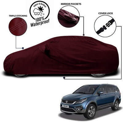 ANTHUB Car Cover For Tata Hexa (With Mirror Pockets)(Red)