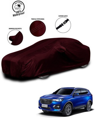 SEBONGO Car Cover For Haval H6 (With Mirror Pockets)(Red)