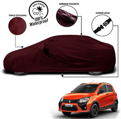 ANTHUB Car Cover For Maruti Suzuki Celerio X (With Mirror Pockets)(Red)