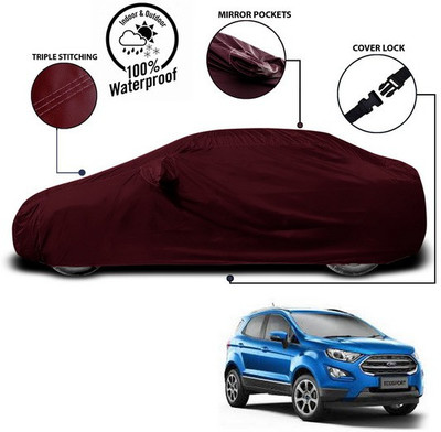 ANTHUB Car Cover For Ford Ecosport (With Mirror Pockets)(Red)