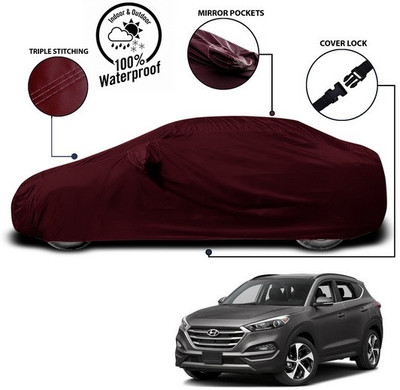 ANTHUB Car Cover For Hyundai Tucson (With Mirror Pockets)(Red)