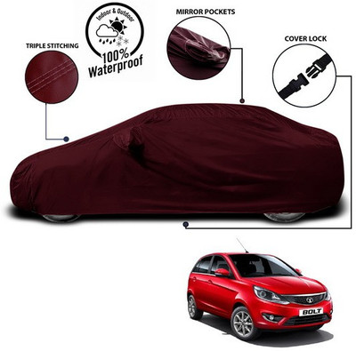 ANTHUB Car Cover For Tata Bolt (With Mirror Pockets)(Red)