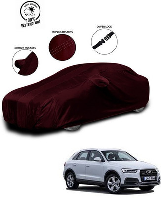 ANTHUB Car Cover For Audi Q3 (With Mirror Pockets)(Red)