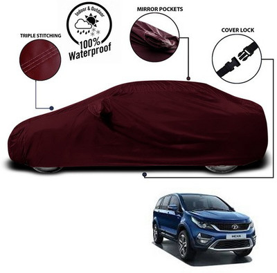 ANTHUB Car Cover For Tata Hexa (With Mirror Pockets)(Red)