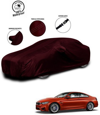 ANTHUB Car Cover For BMW M4 (With Mirror Pockets)(Red)
