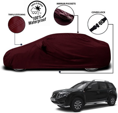 SEBONGO Car Cover For Nissan Terrano (With Mirror Pockets)(Red)