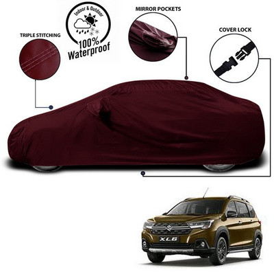 ANTHUB Car Cover For Maruti Suzuki XL6 (With Mirror Pockets)(Red)