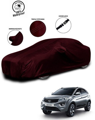 ANTHUB Car Cover For Tata Nexon (With Mirror Pockets)(Red)