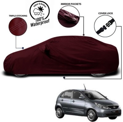 ANTHUB Car Cover For Tata Indica Vista (With Mirror Pockets)(Red, For 2019, 2020, 2021, 2022, 2023 Models)