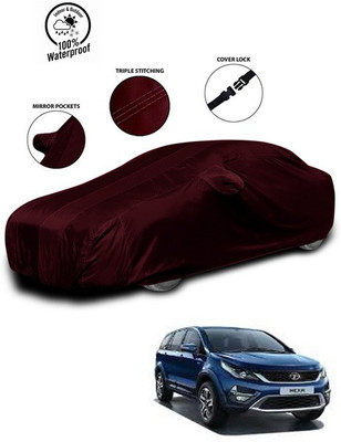 ANTHUB Car Cover For Tata Hexa (With Mirror Pockets)(Red)