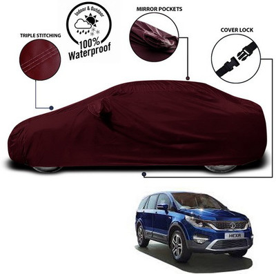 ANTHUB Car Cover For Tata Hexa (With Mirror Pockets)(Red)