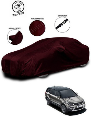 ANTHUB Car Cover For Tata Hexa (With Mirror Pockets)(Red)