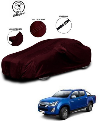 ANTHUB Car Cover For Isuzu D-MAX V-Cross (With Mirror Pockets)(Red)