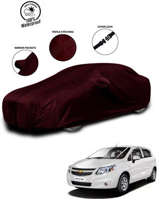 ANTHUB Car Cover For Chevrolet Sail UVA (With Mirror Pockets)(Red)