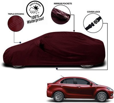 ANTHUB Car Cover For Maruti Suzuki Swift Dzire (With Mirror Pockets)(Red)