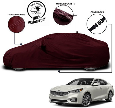 ANTHUB Car Cover For Kia Cadenza (With Mirror Pockets)(Red)