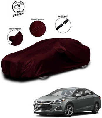 ANTHUB Car Cover For Chevrolet Cruze (With Mirror Pockets)(Red)