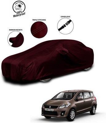 SEBONGO Car Cover For Maruti Suzuki Ertiga (With Mirror Pockets)(Red)