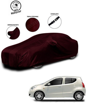 ANTHUB Car Cover For Maruti Suzuki A-Star (With Mirror Pockets)(Red)