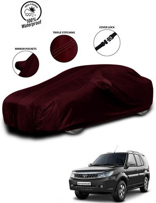 ANTHUB Car Cover For Tata Safari Storme (With Mirror Pockets)(Red)