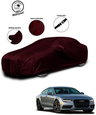SEBONGO Car Cover For Audi A7 (With Mirror Pockets)(Red)