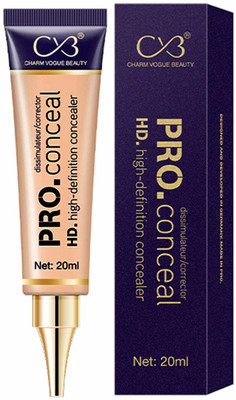 CVB C74-06 PRO. Conceal HD. High-Definition Concealer for Opaque Coverage and Crease Resistant, Lightweight Texture Long-Lasting Formula for Tone Correction (, 20ML) Concealer(SHADES 06, 20 ml)